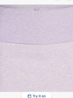 Skims cotton fleece purple heather fold over mini skirt